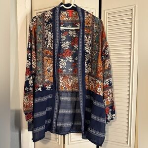 EUC Oversized Floral patterned lightweight Open Cardigan Size Medium